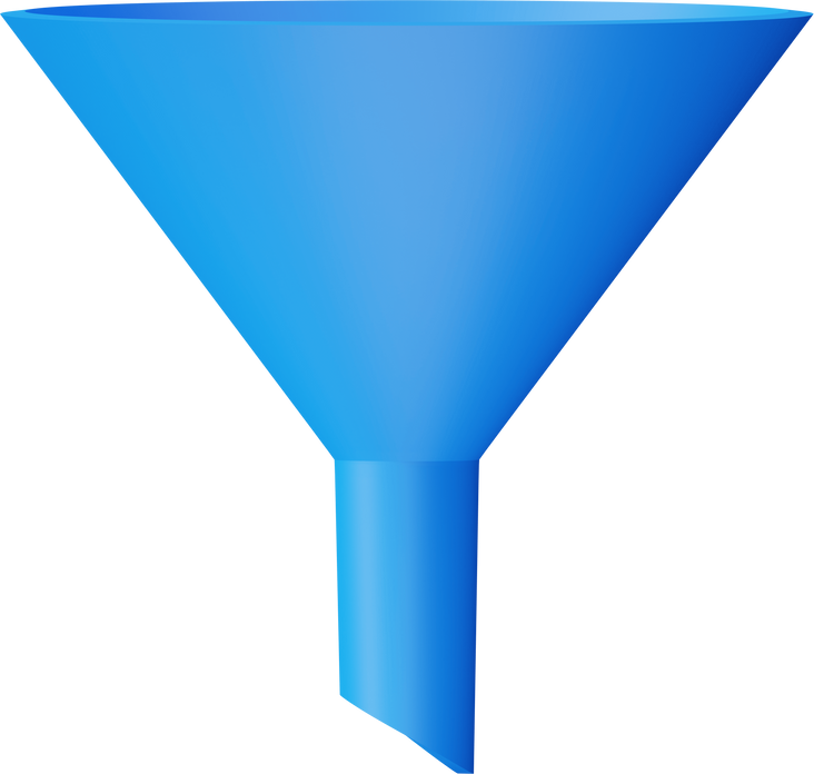 Blue Marketing Funnel 3d Icon
